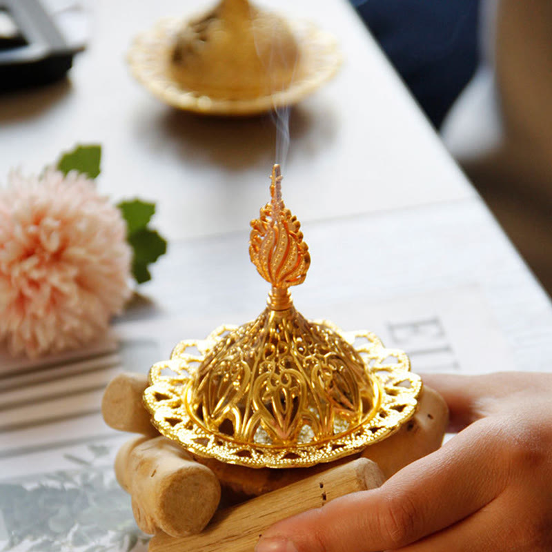Mini-Räuchergefäß aus Goldlegierung für Meditation und Entspannung