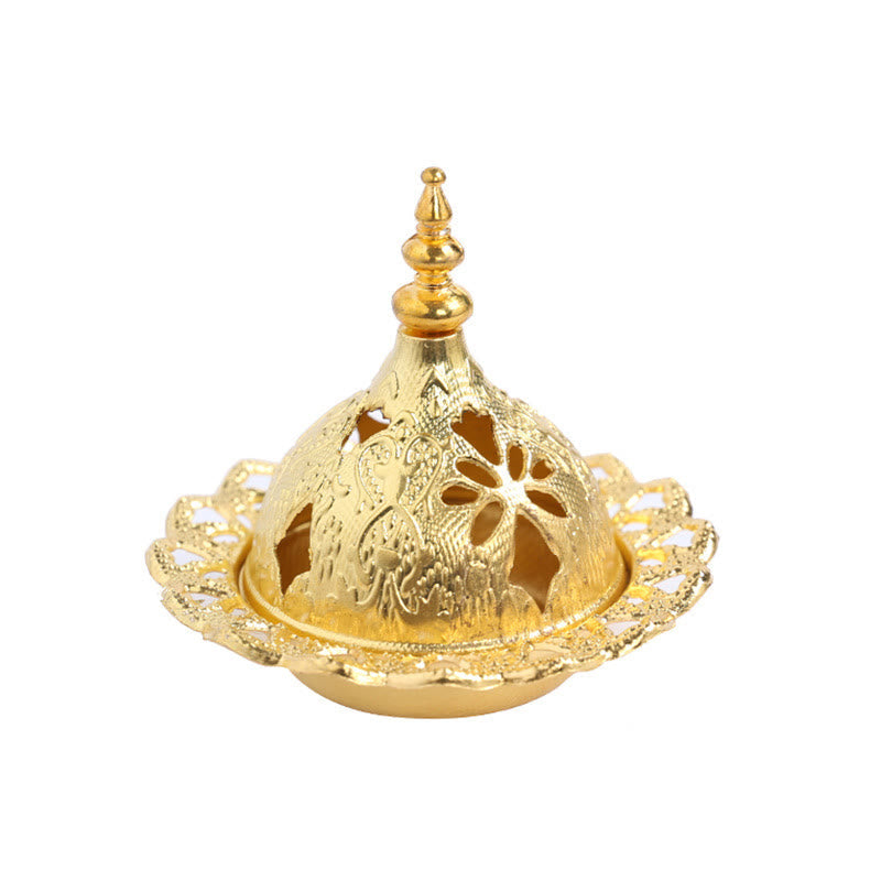 Räuchergefäß für spirituelle Meditation aus Goldlegierung
