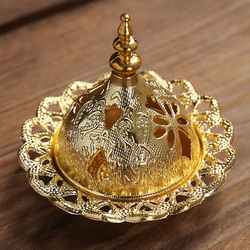 Räuchergefäß für spirituelle Meditation aus Goldlegierung