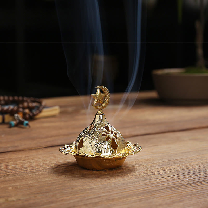 Räuchergefäß für spirituelle Meditation aus Goldlegierung