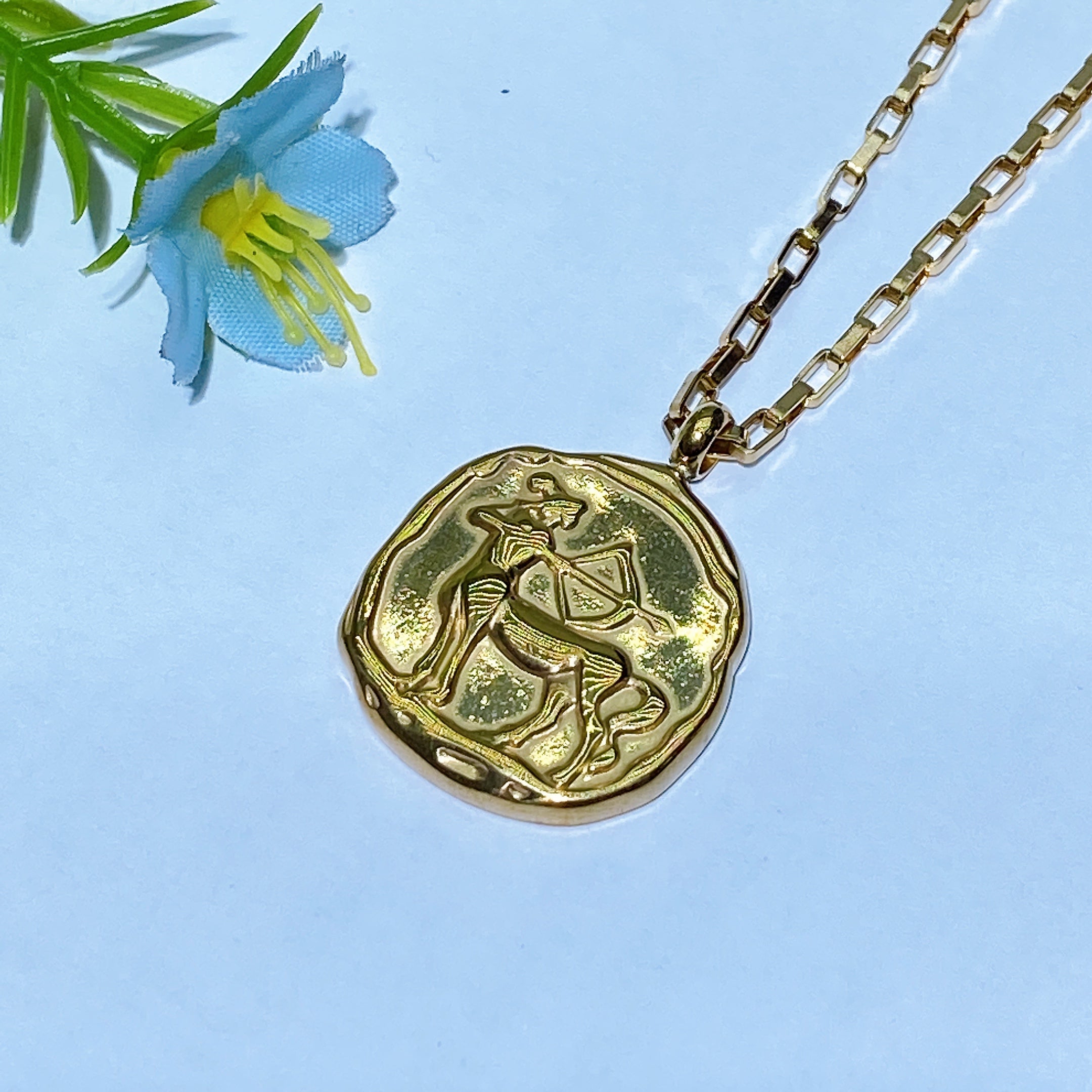Golden 12 Constellations Necklace for Spiritual Healing