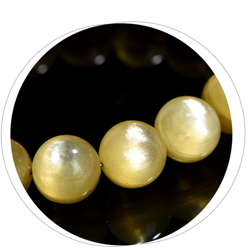 Goldenes spirituelles Lepidolith-Armband für Schutz und Wohlstand