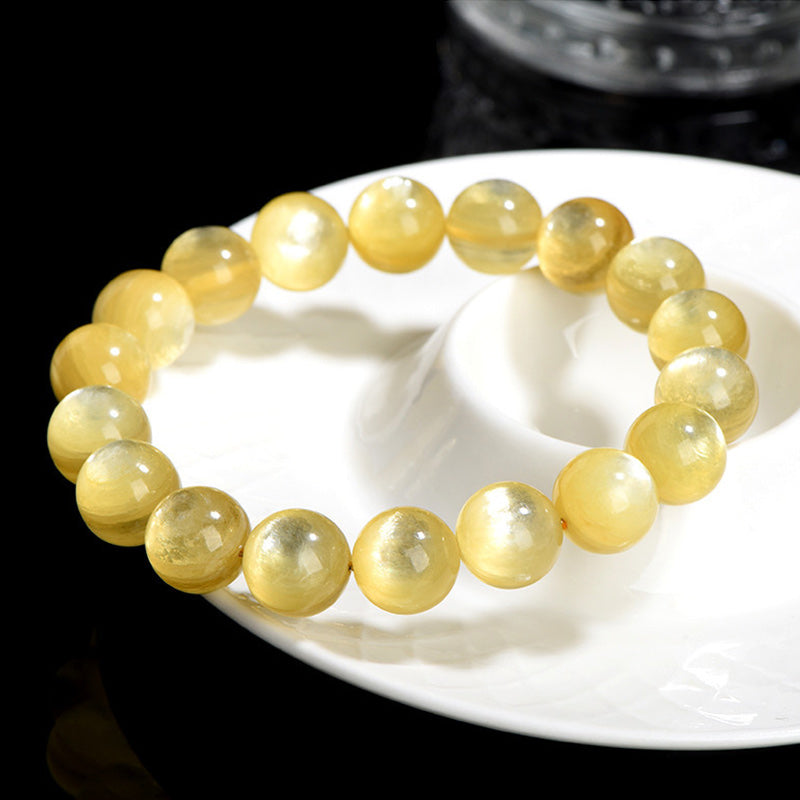 Goldenes spirituelles Lepidolith-Armband für Schutz und Wohlstand