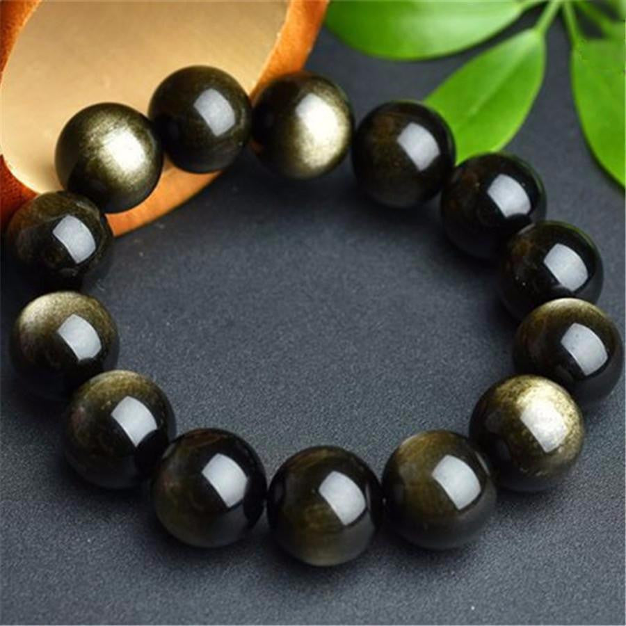 Goldenes Obsidian-Armband: Kraftvoller Heilstein