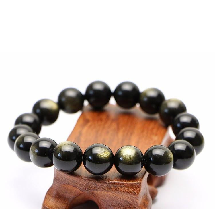 Goldenes Obsidian-Armband: Kraftvoller Heilstein