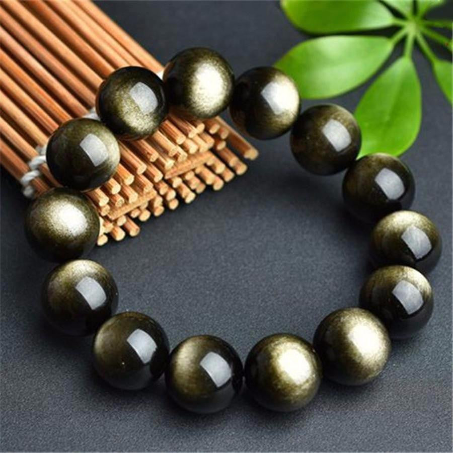 Goldenes Obsidian-Armband: Kraftvoller Heilstein