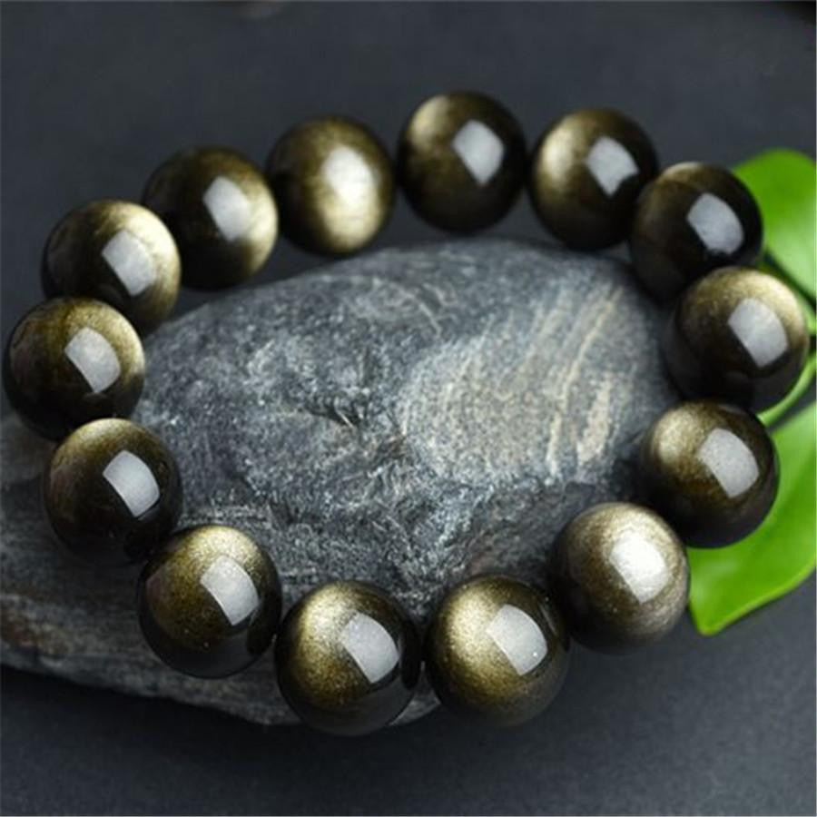 Goldenes Obsidian-Armband: Kraftvoller Heilstein