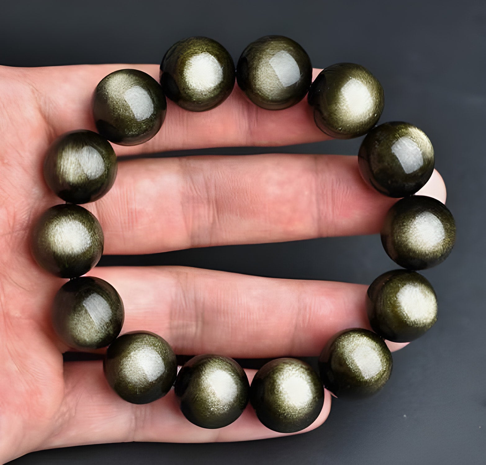 Goldenes Obsidian-Armband: Kraftvoller Heilstein