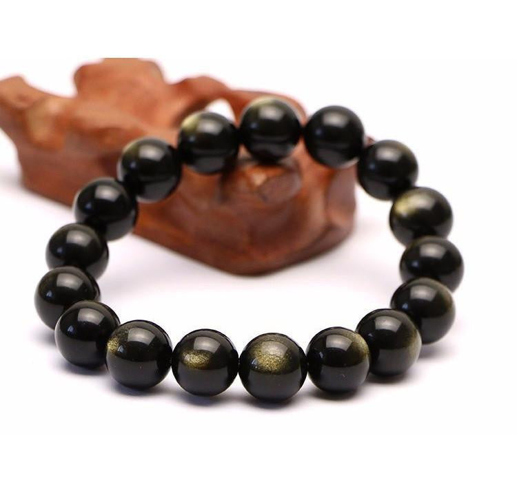 Goldenes Obsidian-Armband: Kraftvoller Heilstein
