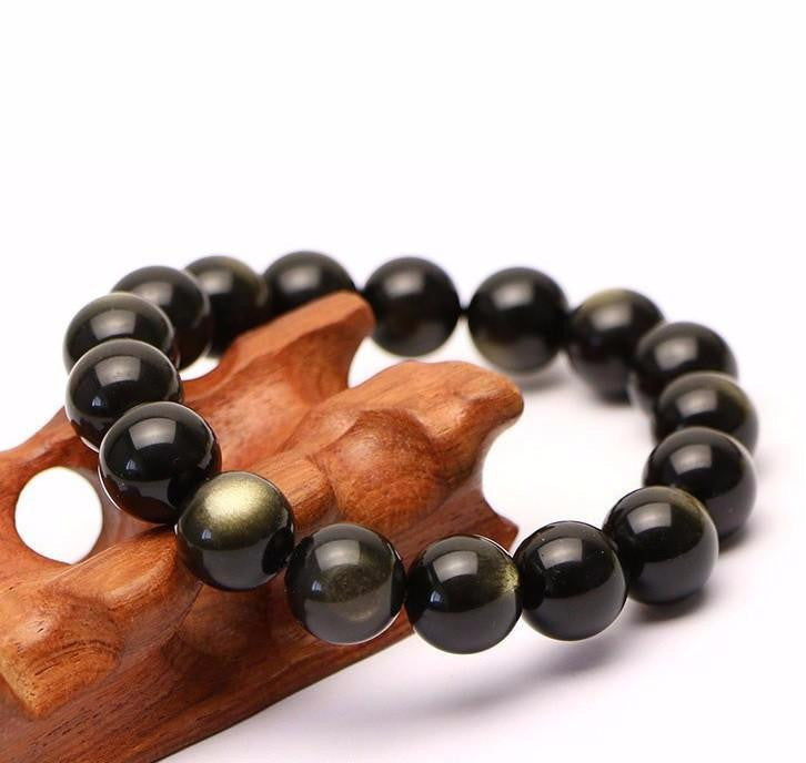 Goldenes Obsidian-Armband: Kraftvoller Heilstein