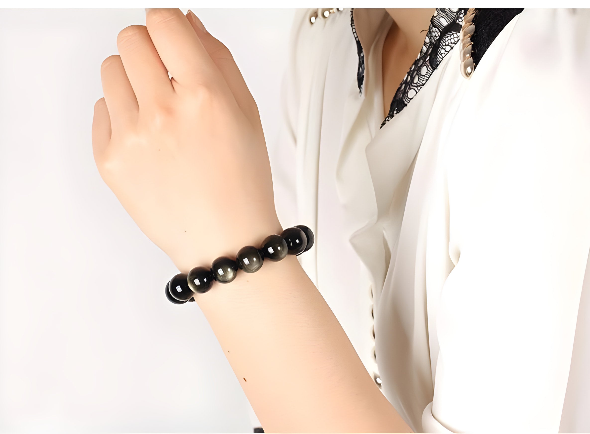 Goldenes Obsidian-Armband: Kraftvoller Heilstein
