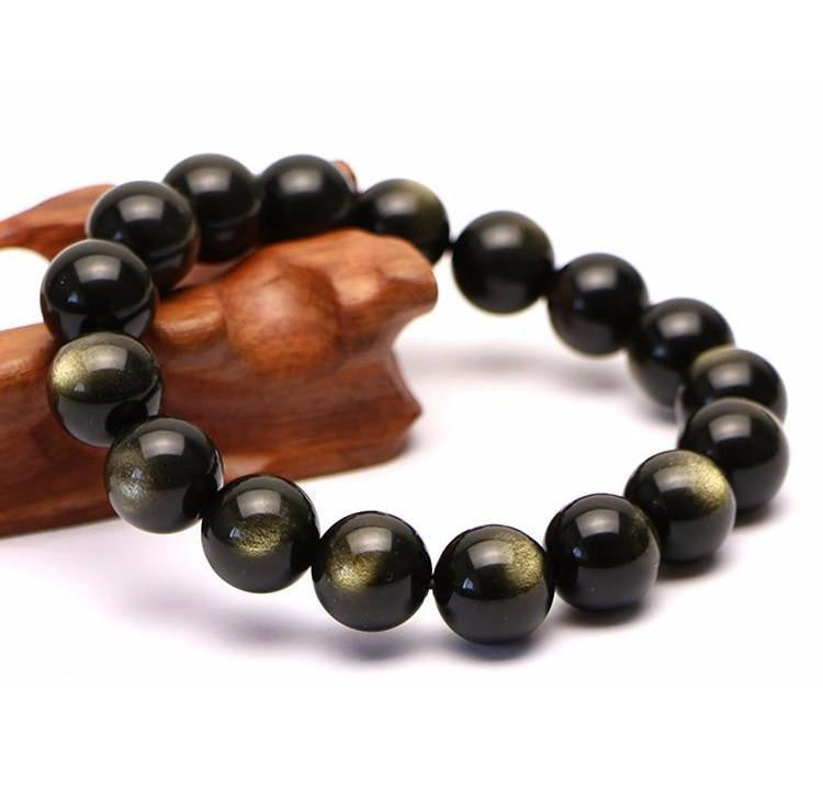 Goldenes Obsidian-Armband: Kraftvoller Heilstein