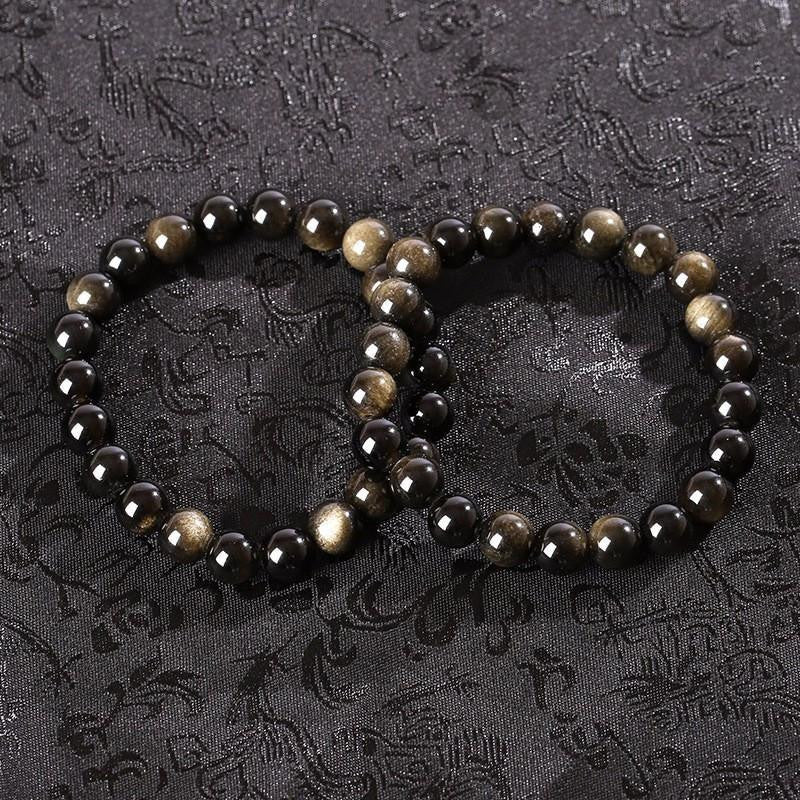 Goldenes Obsidian-Armband: Kraftvoller Heilstein
