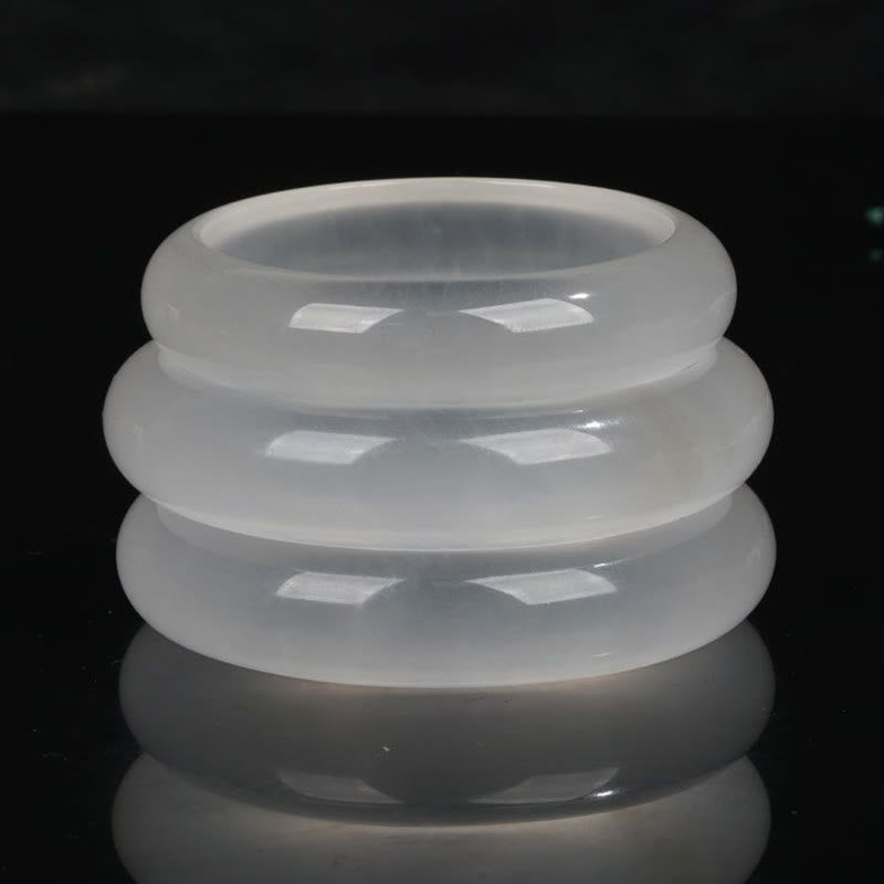 Goldenes Seiden-Jade-Armband für Reichtum und Glück, 58 mm Armreif