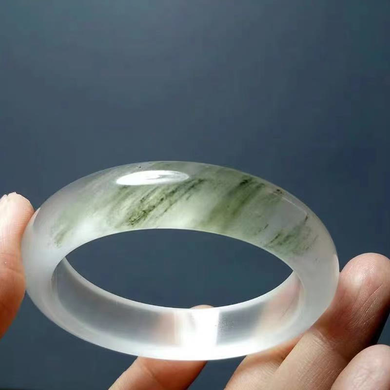 Goldenes Seiden-Jade-Armband für Reichtum und Glück, 58 mm Armreif
