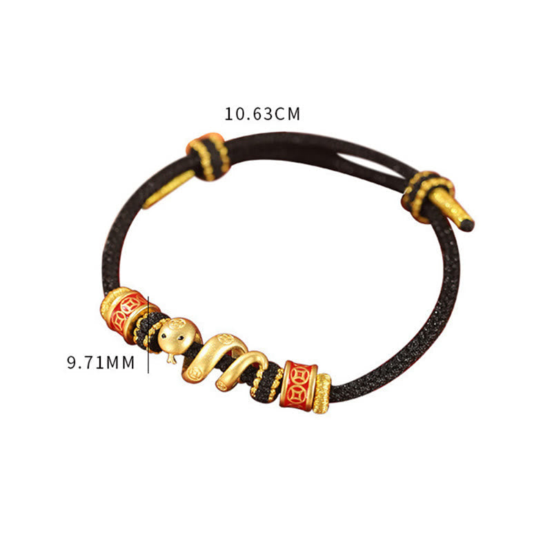 Goldenes Schlangen-Wohlstands-Spiritual-Schmuckarmband