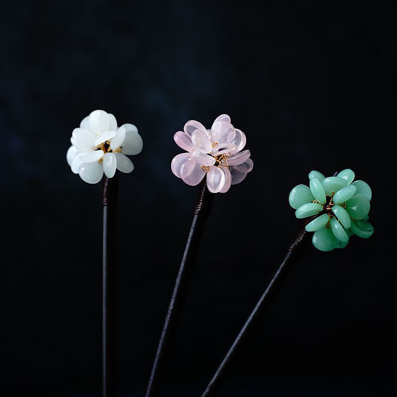 Maserung Holz Liuli Hortensie Blume Chinesische Haarnadel Symbolik