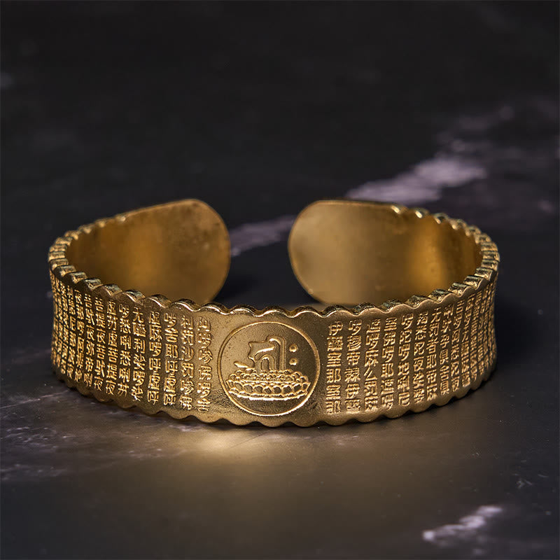 Großes Mitgefühl Mantra Kupfer Armband Armreif verstellbar Handgelenk