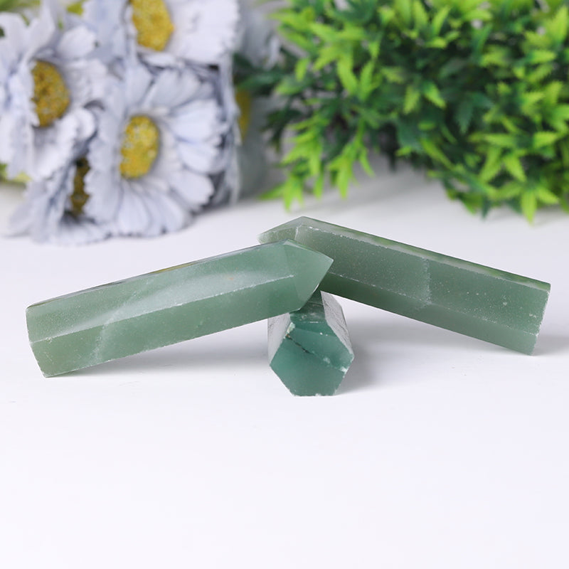 Green Aventurine 2.5-4.5 Inch Crystal Point for Healing