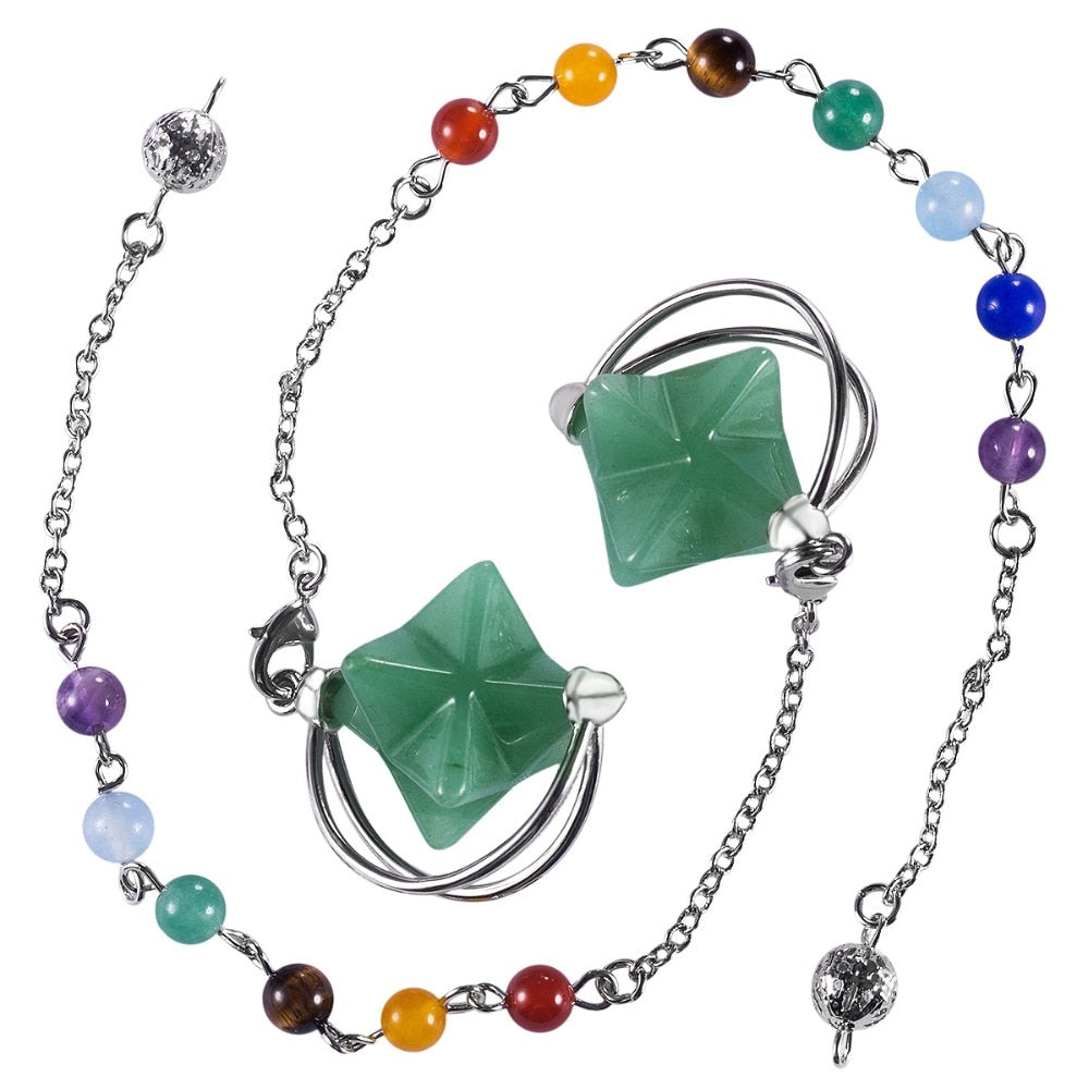 Grünes Aventurin-Chakra-Pendel zur Heilung