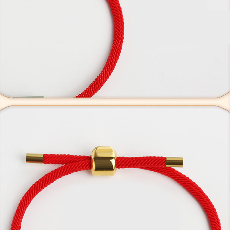 Grünes Aventurin-Glücksschutz-Armband aus geflochtenem Seil