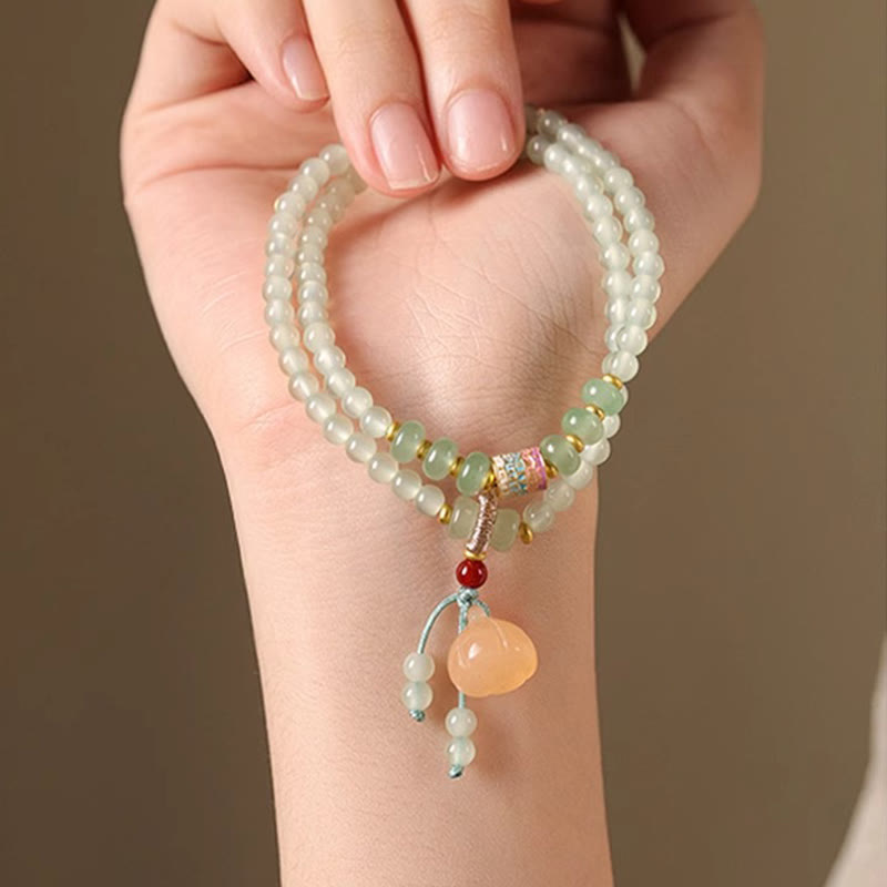 Grünes Aventurin-Glücksbambus-Armband für Gleichgewicht und Harmonie