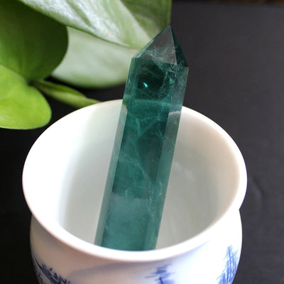 Heilkristallturm aus grünem Fluorit