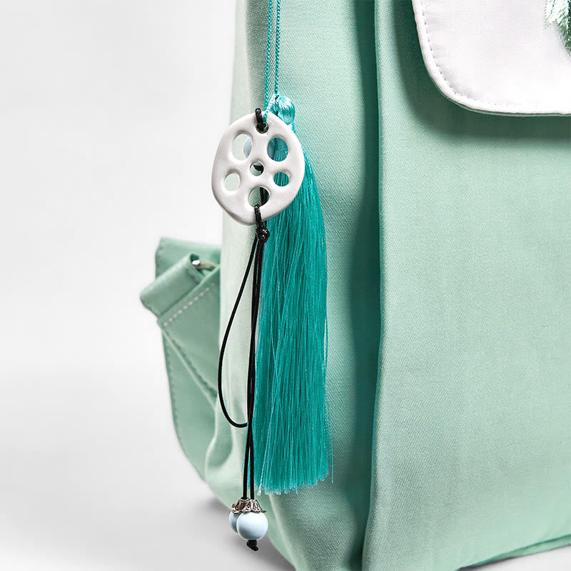 Grüner Pfingstrosen-Blumen-Canvas-Rucksack | Achtsame Kleidung
