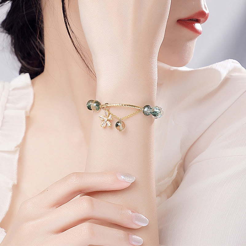 Grünes Phantom 14K Gold Vertrauens-Charm-Armband