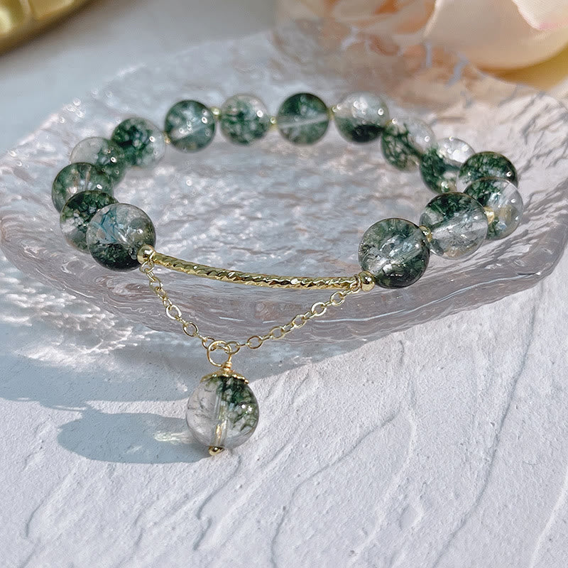 Grünes Phantom 14K Gold Vertrauens-Charm-Armband