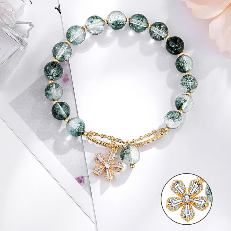 Grünes Phantom 14K Gold Vertrauens-Charm-Armband
