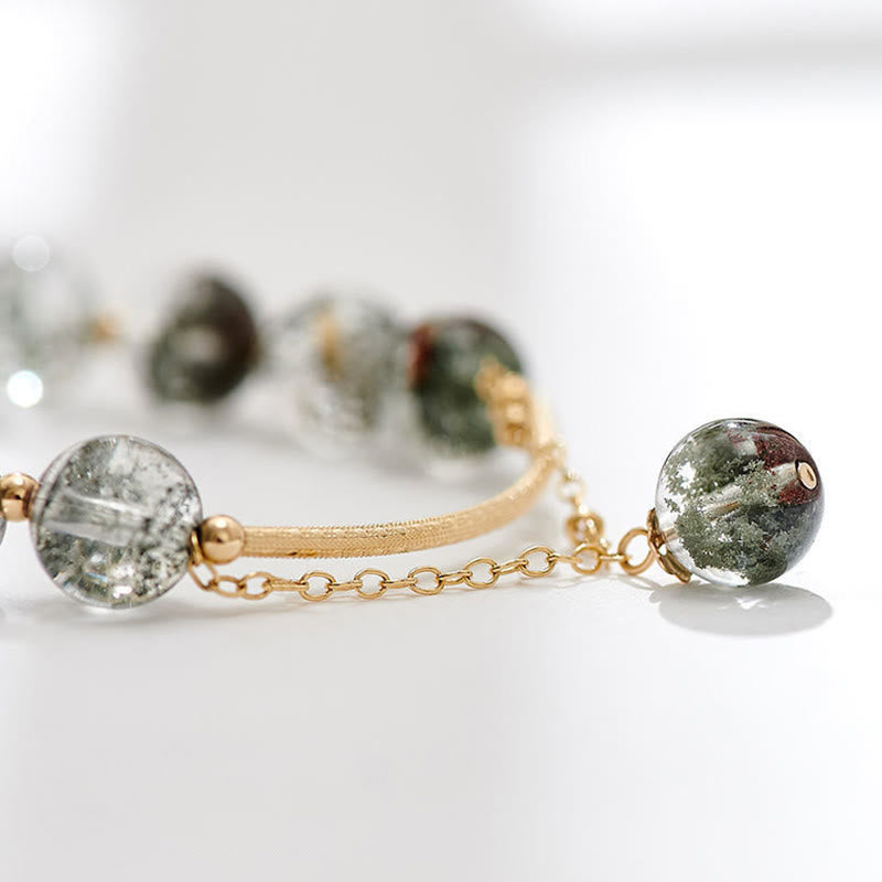 Grünes Phantom 14K Gold Vertrauens-Charm-Armband