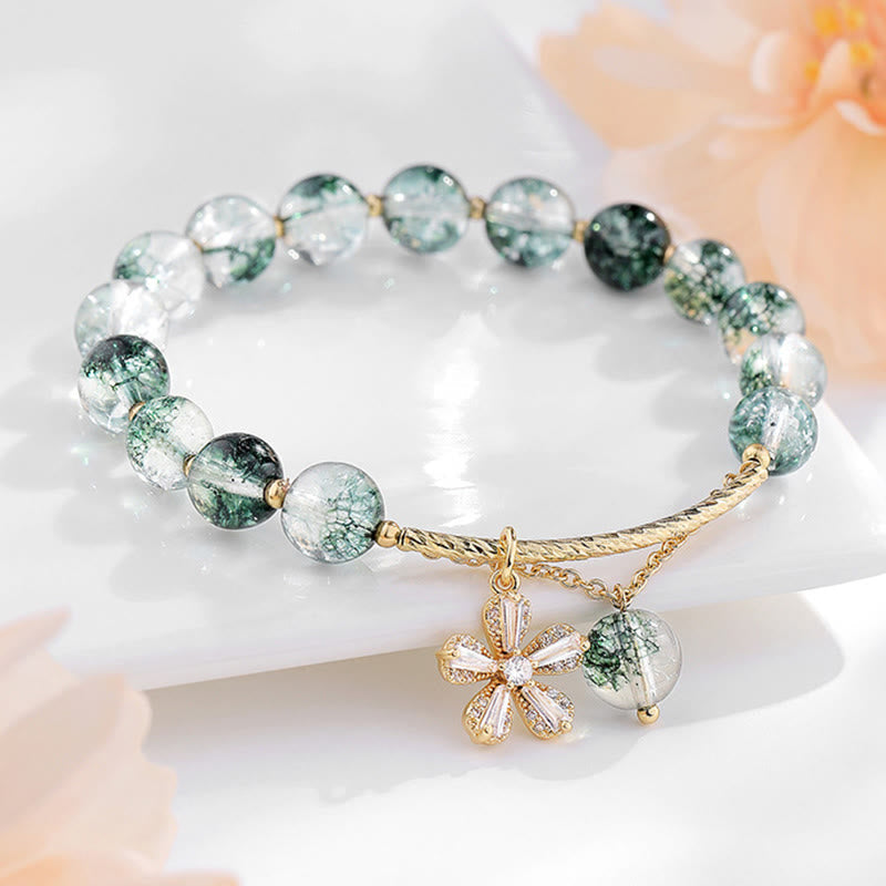 Grünes Phantom 14K Gold Vertrauens-Charm-Armband