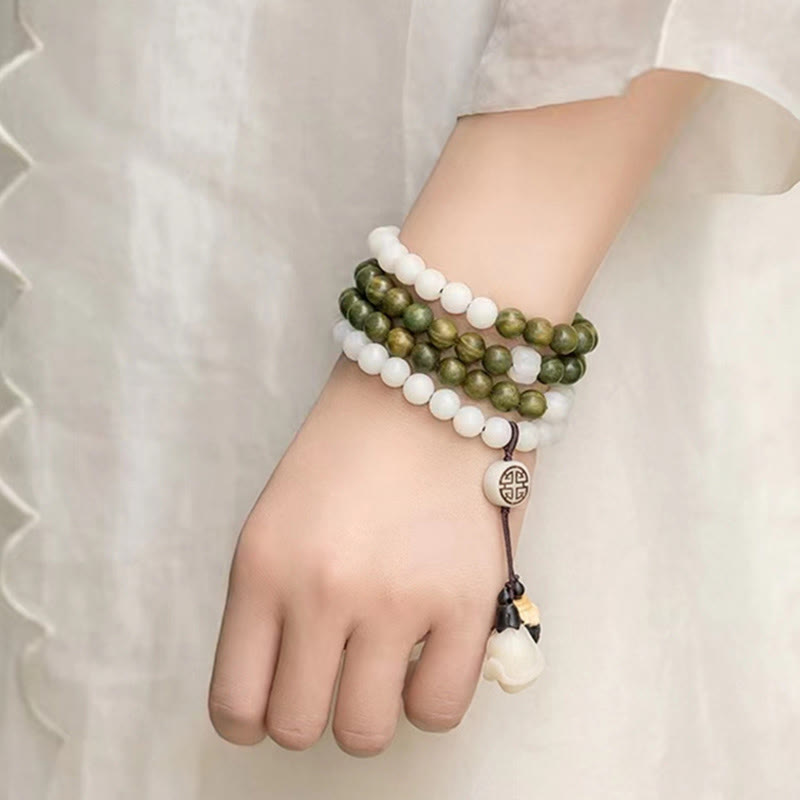 Grünes Sandelholz Bodhi Samen Beruhigendes spirituelles Armband