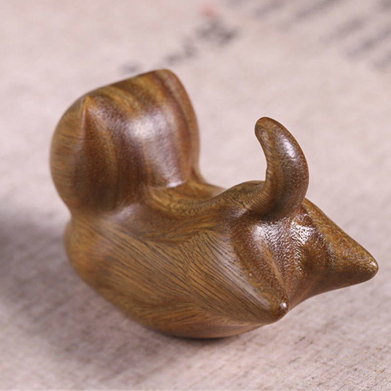 Räuchergefäß in Katzenform aus grünem Sandelholz, 5,6 cm, beruhigende Dekoration