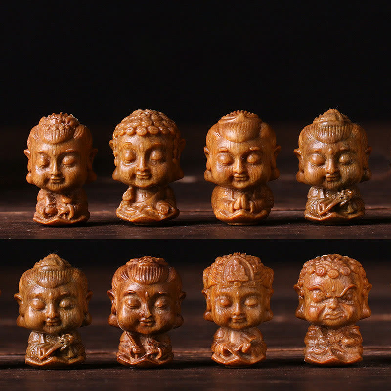 Grüne Sandelholz-Buddha-Dekoration mit chinesischem Sternzeichen