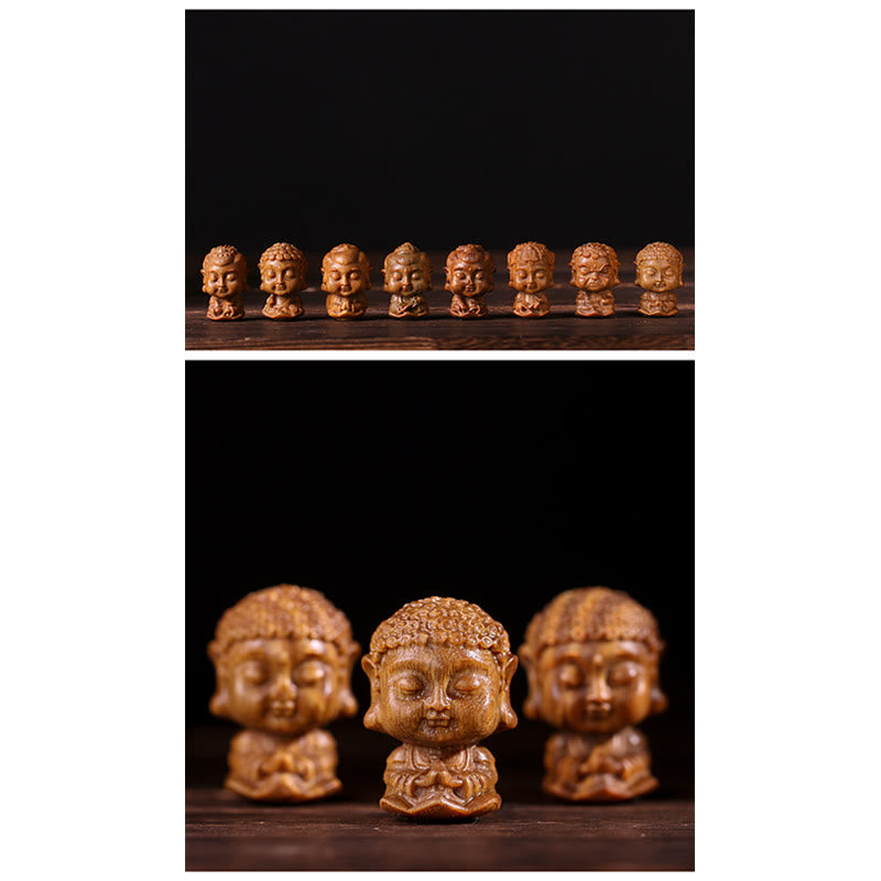 Grüne Sandelholz-Buddha-Dekoration mit chinesischem Sternzeichen