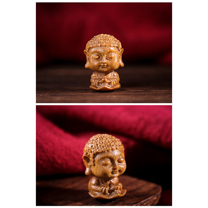 Grüne Sandelholz-Buddha-Dekoration mit chinesischem Sternzeichen