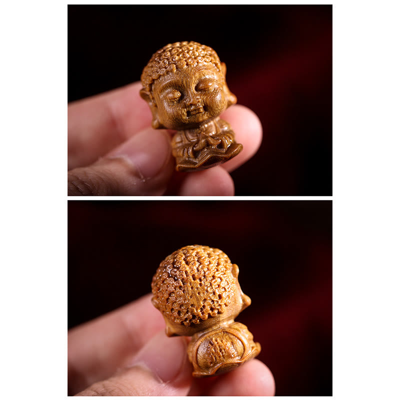 Grüne Sandelholz-Buddha-Dekoration mit chinesischem Sternzeichen