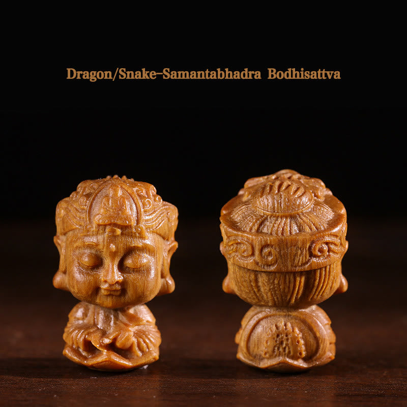Grüne Sandelholz-Buddha-Dekoration mit chinesischem Sternzeichen