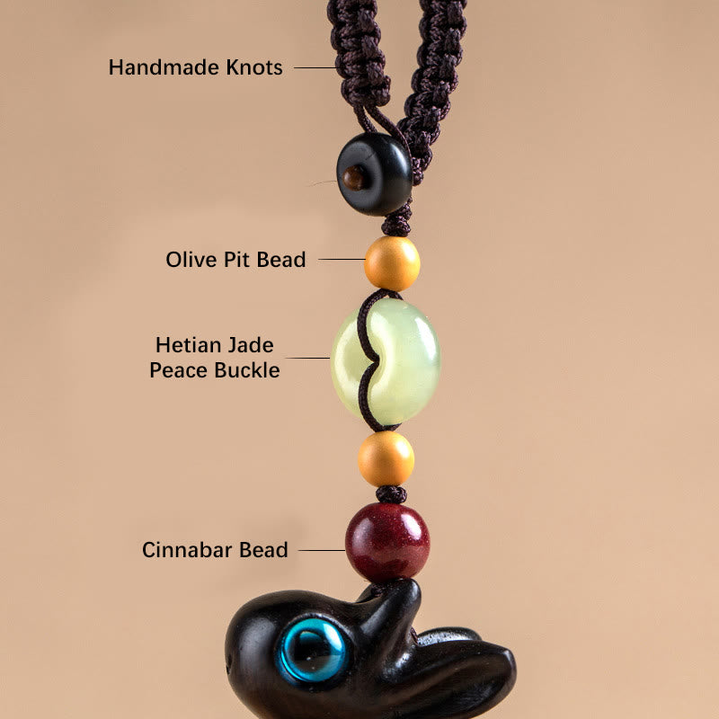 Grüne Sandelholz Ebenholz Holz Frieden Schnalle Schlüsselanhänger