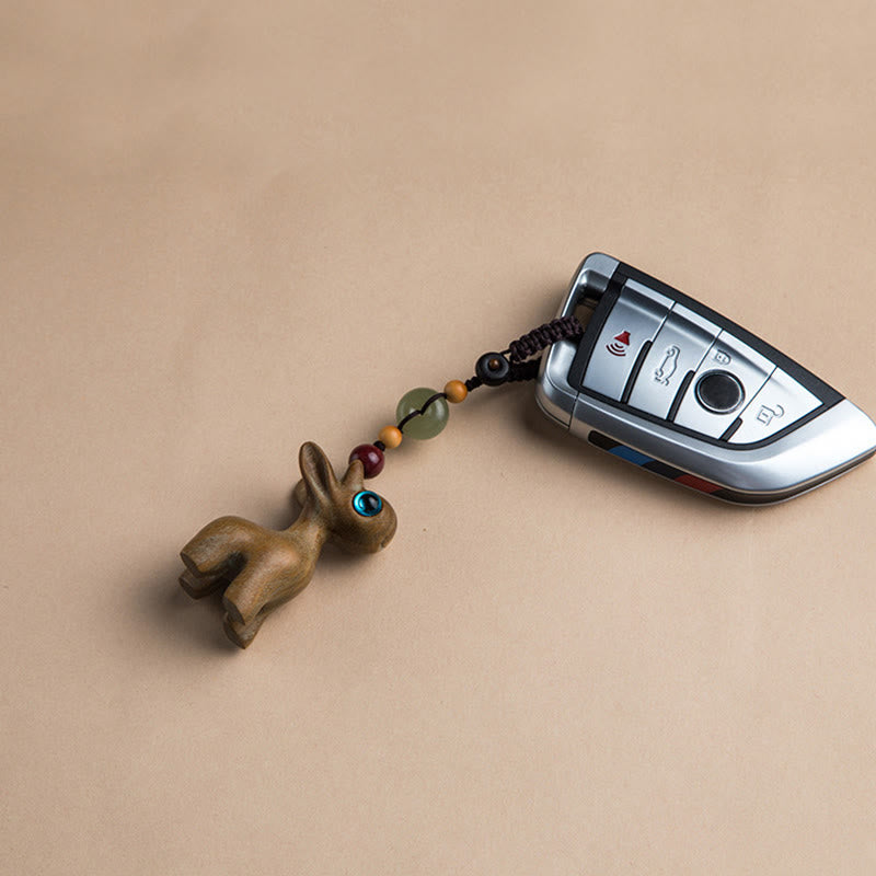 Grüne Sandelholz Ebenholz Holz Frieden Schnalle Schlüsselanhänger