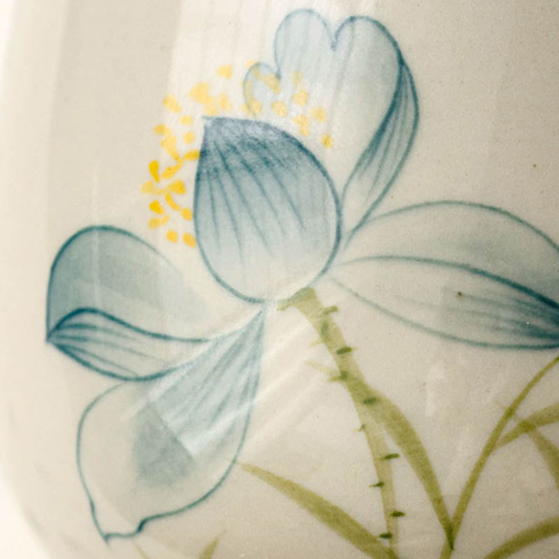 Handbemalte Lotus-Teetasse aus Keramik, 70 ml | Kung-Fu-Tee
