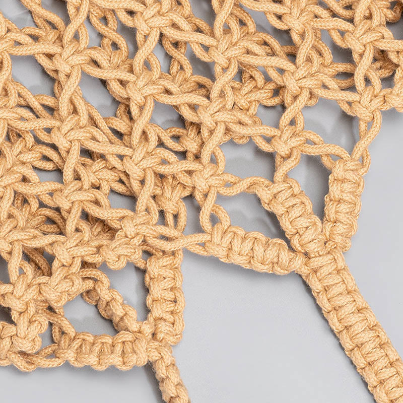 Handgewebte Umhängetasche aus Baumwollgarn für Yoga