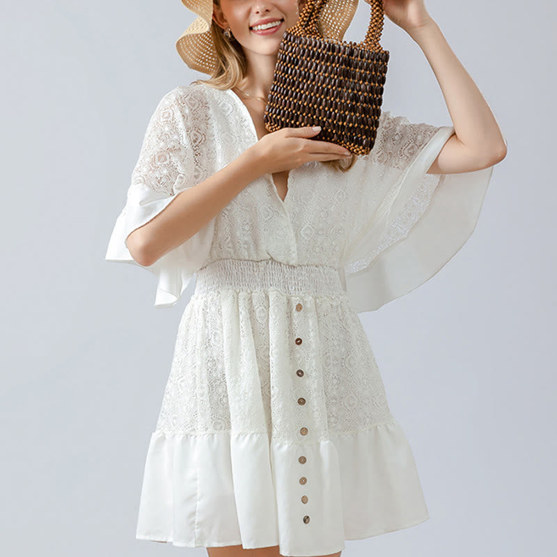 Handgewebte Handtasche aus Holzperlen - Boho Spirituelle Tasche