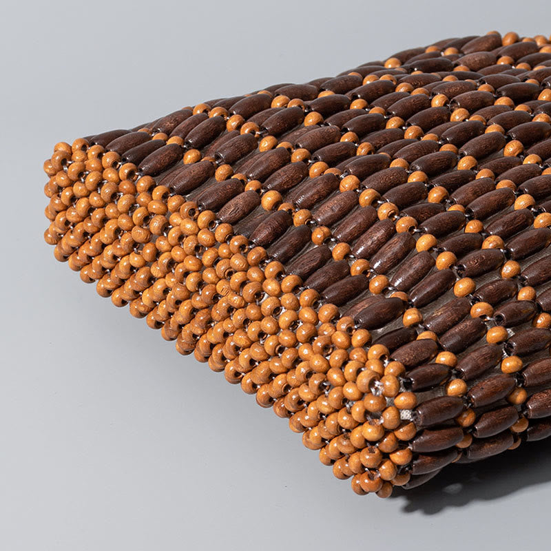 Handgewebte Handtasche aus Holzperlen - Boho Spirituelle Tasche