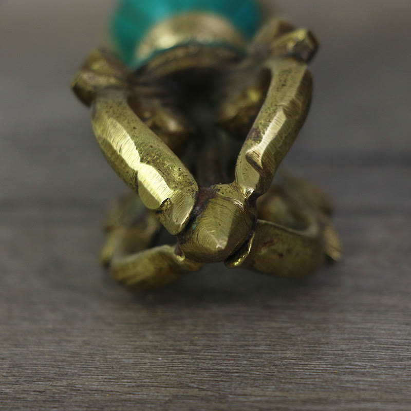 Handgefertigter tibetischer Vajra Dorje aus Kupfer mit fünf Zinken für die Erleuchtung