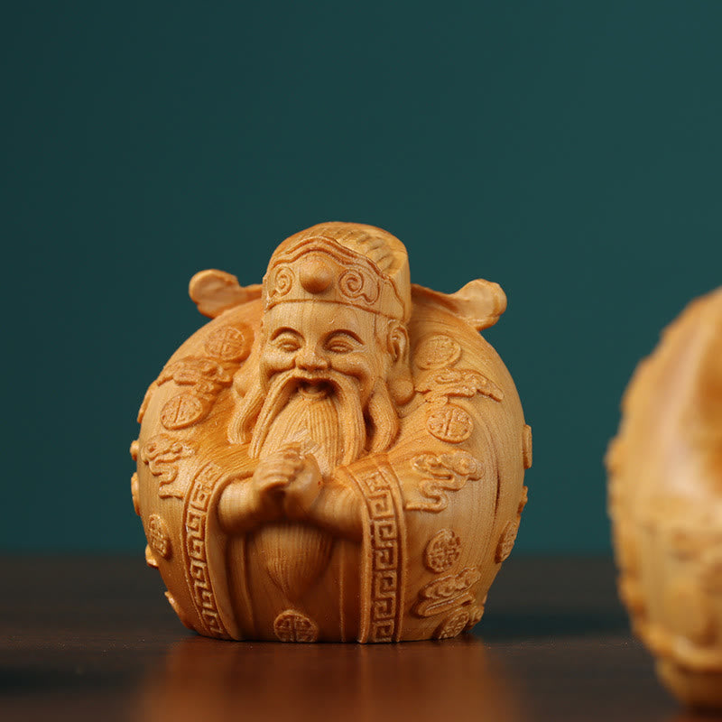 Handgefertigte Feng Shui Mini Drei Sterne Holz Wohlstandsdekoration