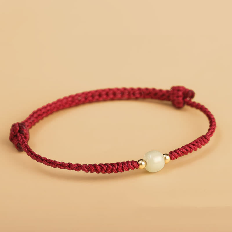 Handgefertigtes Jade-Glücksperlen-Überflussarmband