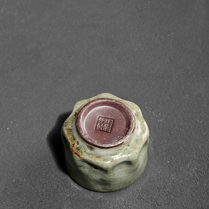 Handgefertigte Jianzhan-Keramik-Teetasse, 110 ml, mit Cracked-Ice-Textur